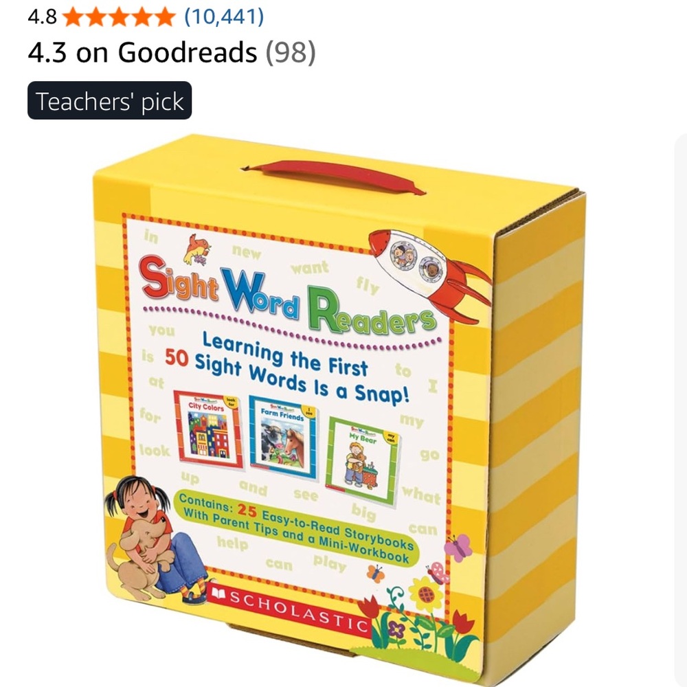 Scholastic Sight Word Readers Box Set - Yellow and Red